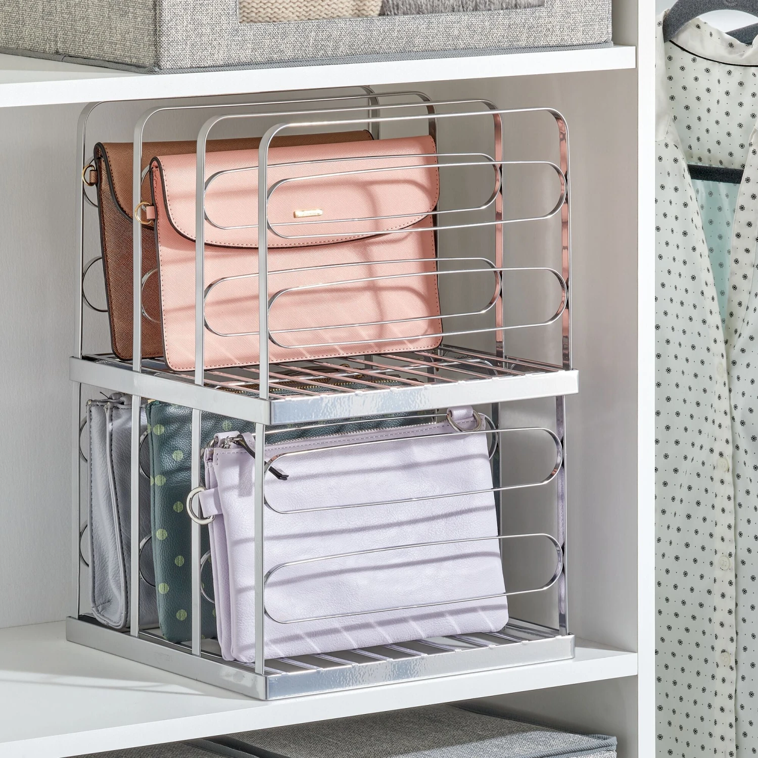 Stackable 3-Section Purse Organizer Stackable 3-Section Purse Organizer -mDesign 2000 Square JPG 11840MDCO glam