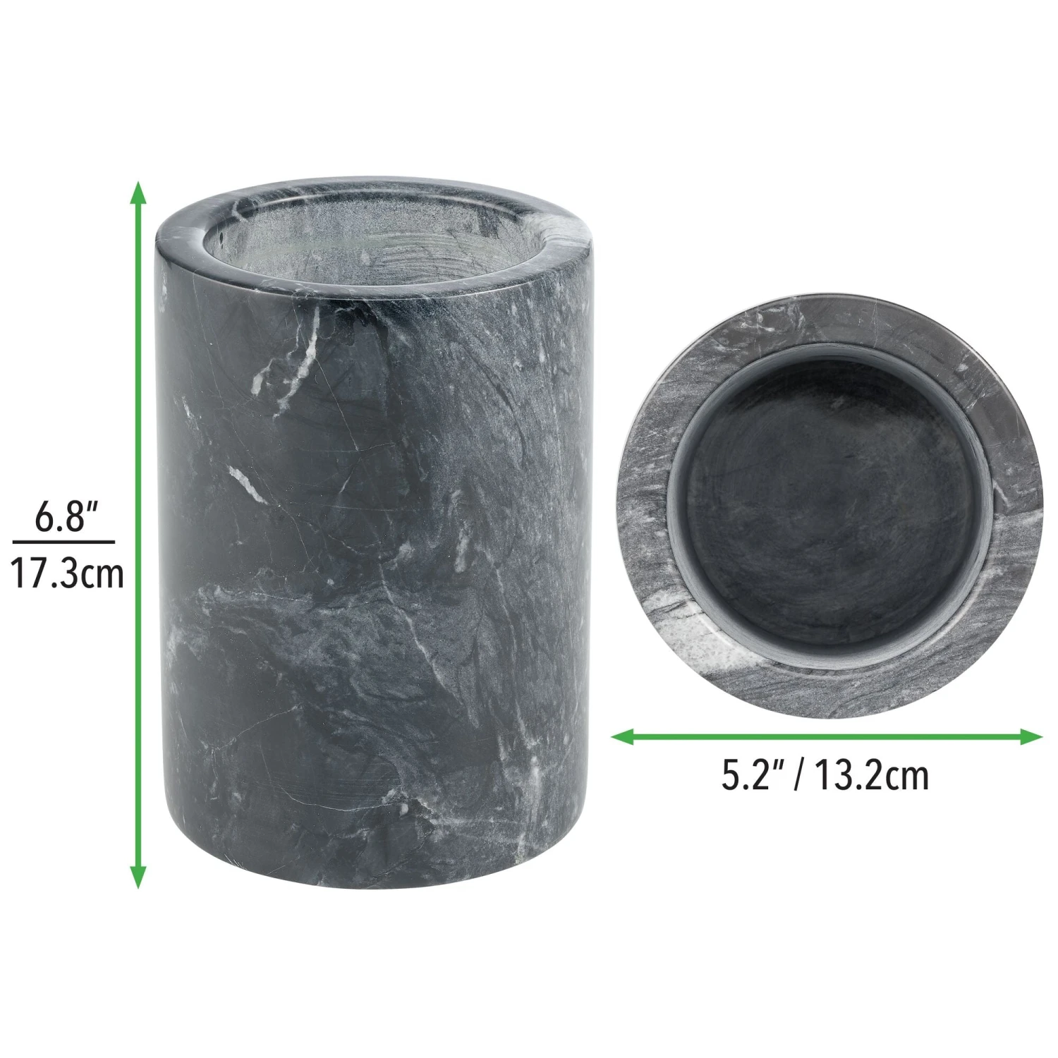 Marble Wine Bottle Cooler Marble Wine Bottle Cooler -mDesign 2000 Square JPG 12607MDK.PT02