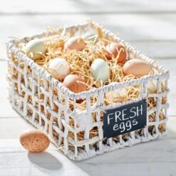 Open Weave Hyacinth Basket With Chalkboard Label 12 X 9 X 6 7 Open Weave Hyacinth Basket With Chalkboard Label 12 X 9 X 6 -mDesign 2000 Square JPG 12672MDHS easter 20SQ