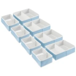 Divided Fabric Drawer Organizers 2 Divided Fabric Drawer Organizers -mDesign 2000 Square JPG 12946MDB Outline