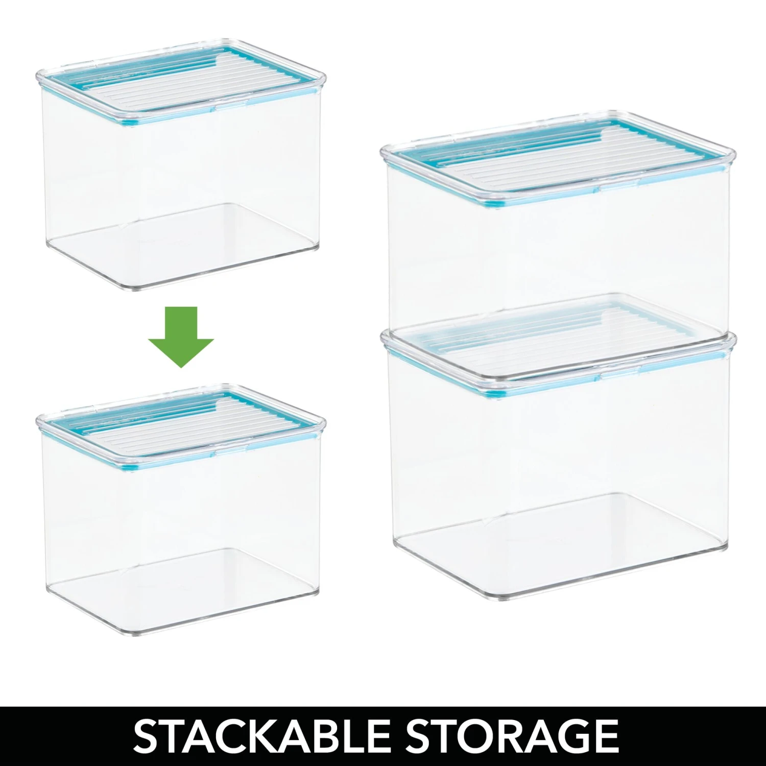 Airtight Stackable Storage Bin 7 x 6 x 5 Airtight Stackable Storage Bin 7 X 6 X 5 -mDesign 2000 Square JPG 1299MDK.PT03