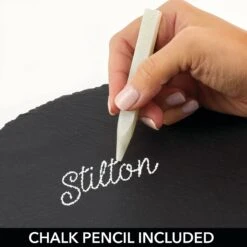 12" Natural Slate Round Serving Board With Chalk 4 12" Natural Slate Round Serving Board With Chalk -mDesign 2000 Square JPG 13162MDK.PT02