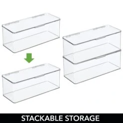 Hinged-Lid Kitchen Storage Box 5.75 X 13 X 5 4 Hinged-Lid Kitchen Storage Box 5.75 X 13 X 5 -mDesign 2000 Square JPG 13360MDT 2EPT02