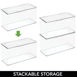 Hinged-Lid Kitchen Storage Box 6 X 13 X 7 4 Hinged-Lid Kitchen Storage Box 6 X 13 X 7 -mDesign 2000 Square JPG 13604MDC 2EPT01