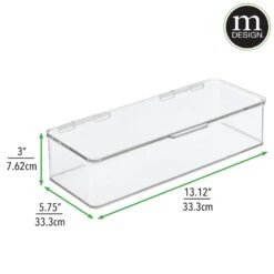 Hinged-Lid Kitchen Storage Box 6 X 13 X 3 2 Hinged-Lid Kitchen Storage Box 6 X 13 X 3 -mDesign 2000 Square JPG 1366MDK Dimensions