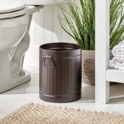 7-Liter Bathroom Trash Can With Handles 7 7-Liter Bathroom Trash Can With Handles -mDesign 2000 Square JPG 13829MDBA glam