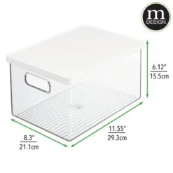Stackable Kitchen Bin With Lid11 X 8 X 6 -mDesign 2000 Square JPG 14076MDK Dimensions