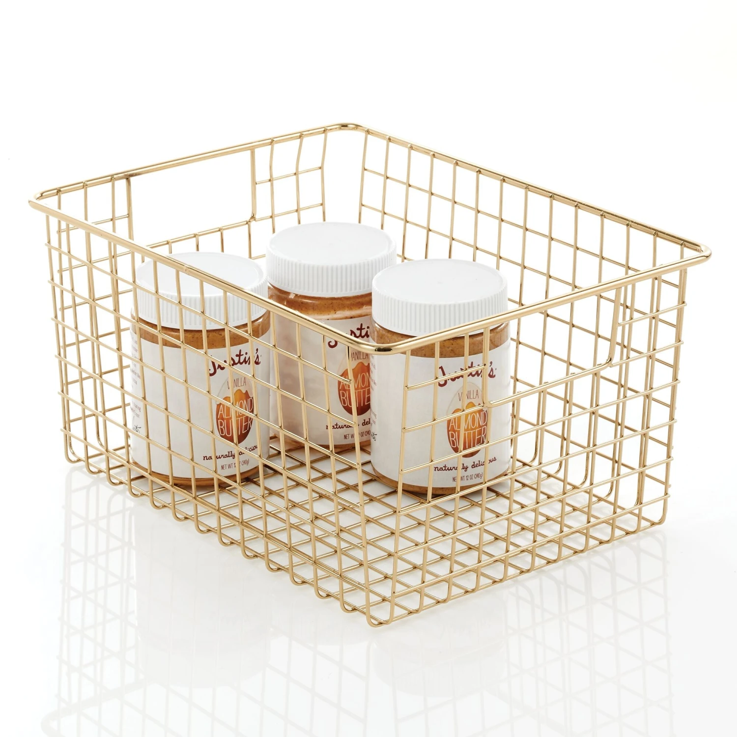 Wire Pantry Basket with Handles 12 x 9 x 6 Wire Pantry Basket With Handles 12 X 9 X 6 -mDesign 2000 Square JPG 14174MDK Outline 1