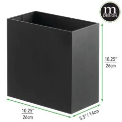 9-Liter Stainless Steel Bathroom Trash Can 5 9-Liter Stainless Steel Bathroom Trash Can -mDesign 2000 Square JPG 14249MDBST.PT02