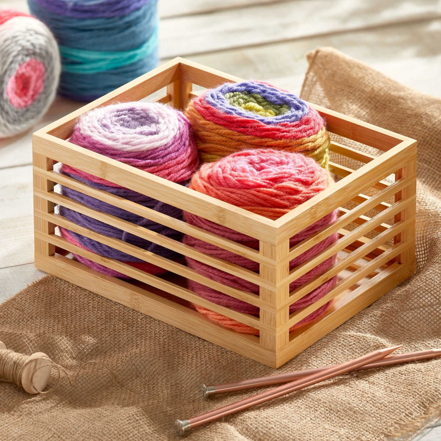 Bamboo Bin 12 x 12 x 6 Bamboo Bin 12 X 12 X 6 -mDesign 2000 Square JPG 14311MDK knitting 20day