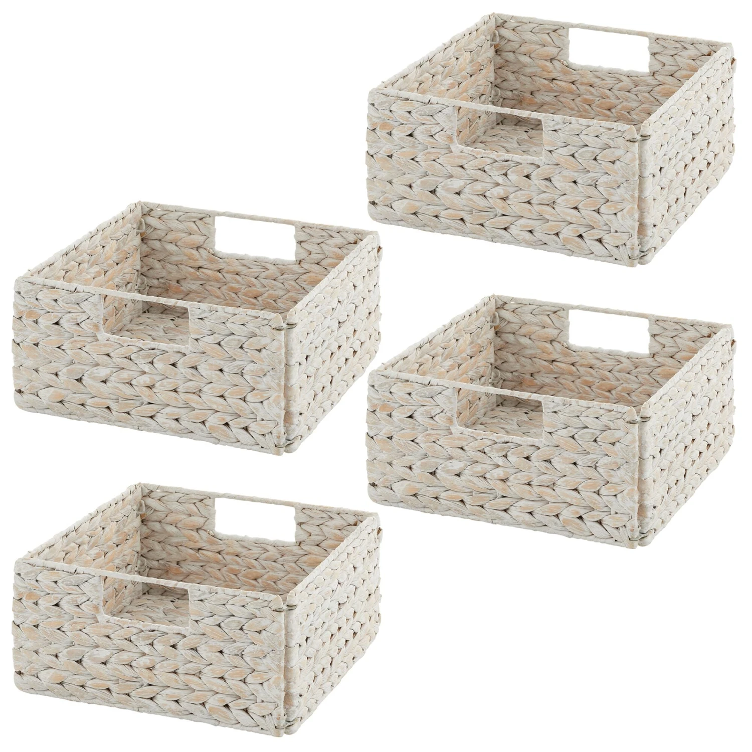 Water Hyacinth Cube Kitchen Basket 10.5 x 10.5 x 5 Water Hyacinth Cube Kitchen Basket 10.5 X 10.5 X 5 -mDesign 2000 Square JPG 14481MDK 2EMAIN 3