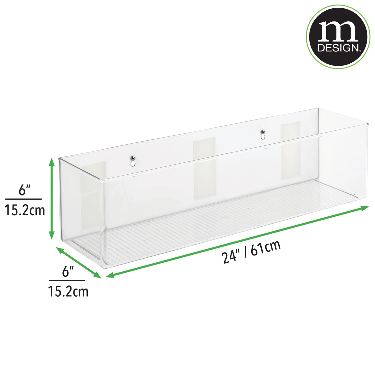 Wall Mount or Adhesive Bin 6 x 24 x 6 Wall Mount Or Adhesive Bin 6 X 24 X 6 -mDesign 2000 Square JPG 14629MDK.PT04