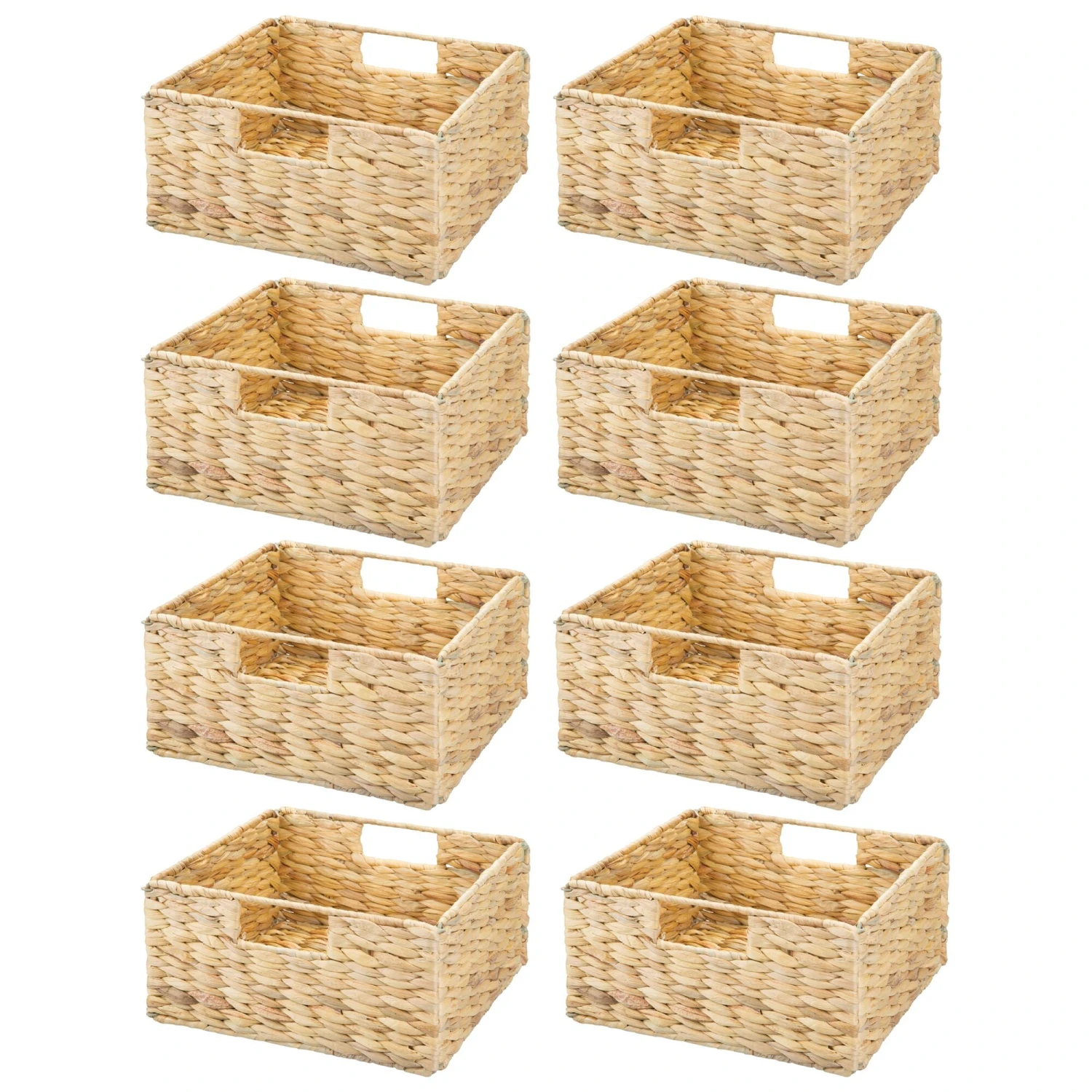 Water Hyacinth Cube Kitchen Basket 10.5 x 10.5 x 5 Water Hyacinth Cube Kitchen Basket 10.5 X 10.5 X 5 -mDesign 2000 Square JPG 14797MDK.MAIN 3
