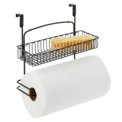 Over-the-Cabinet Paper Towel Holder With Storage 3 Over-the-Cabinet Paper Towel Holder With Storage -mDesign 2000 Square JPG 16213MDK OLb