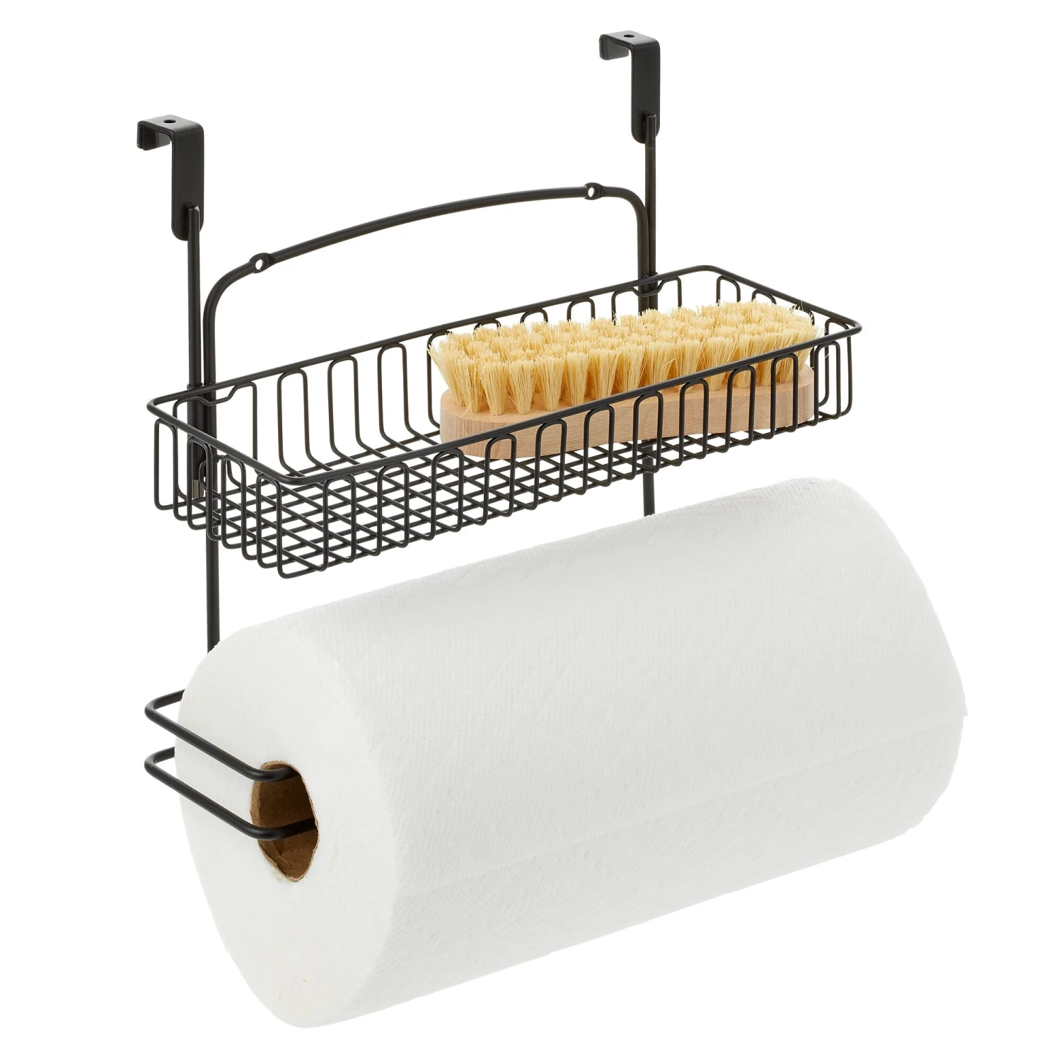 Over-the-Cabinet Paper Towel Holder with Storage Over-the-Cabinet Paper Towel Holder With Storage -mDesign 2000 Square JPG 16213MDK OLb