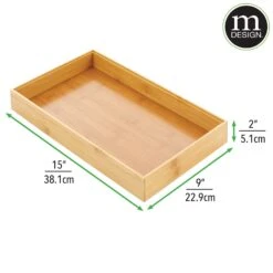 Bamboo Kitchen Drawer Organizer 15 X 9 X 2 -mDesign 2000 Square JPG 16307MDK.PT04