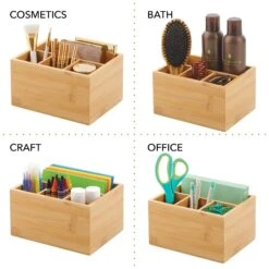 Bamboo Cutlery Caddy 3 Bamboo Cutlery Caddy -mDesign 2000 Square JPG 16325MDK.PT03