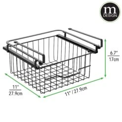 Under Shelf Sliding Basket 11 X 11 X 7 5 Under Shelf Sliding Basket 11 X 11 X 7 -mDesign 2000 Square JPG 16615MDK.PT08