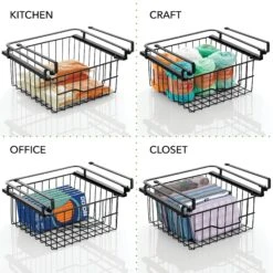 Under Shelf Sliding Basket 11 X 11 X 7 6 Under Shelf Sliding Basket 11 X 11 X 7 -mDesign 2000 Square JPG 16615MDK 2EPT04