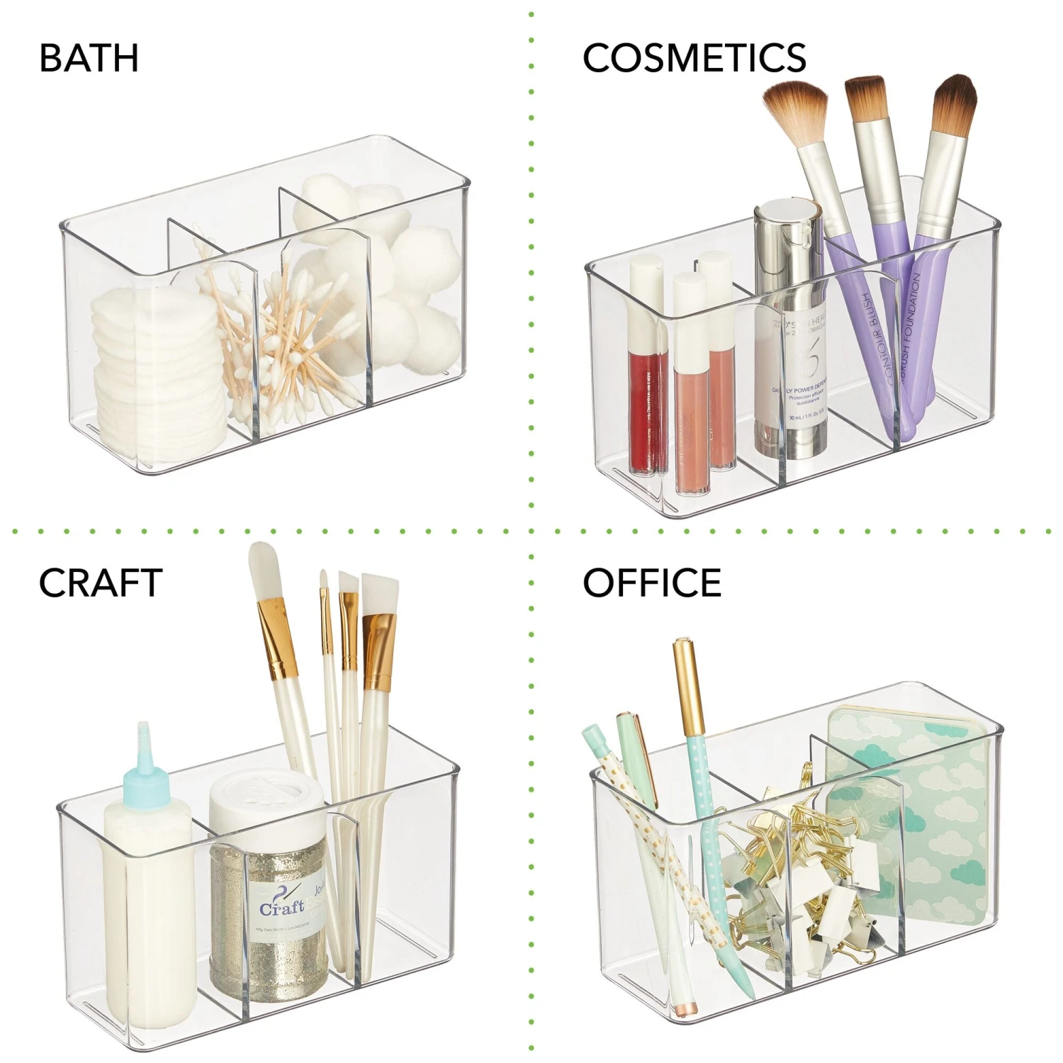 3-Section Storage Bin 3-Section Storage Bin -mDesign 2000 Square JPG 16813MDK Detail