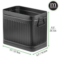 Rectangular Bathroom Trash Can 3 Rectangular Bathroom Trash Can -mDesign 2000 Square JPG 16948MDBST.PT03