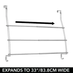 Expandable Over-the-Door Towel Rack With Hooks 5 Expandable Over-the-Door Towel Rack With Hooks -mDesign 2000 Square JPG 17179MDBST.PT05