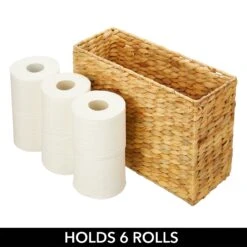 Water Hyacinth Toilet Paper Basket 6 X 15 X 10 3 Water Hyacinth Toilet Paper Basket 6 X 15 X 10 -mDesign 2000 Square JPG 17265MDBST detail1