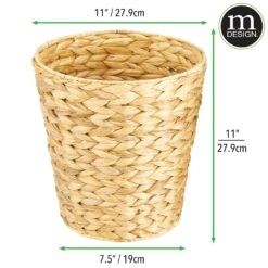 Water Hyacinth Wastebasket 3 Water Hyacinth Wastebasket -mDesign 2000 Square JPG 17272MDBST 20 20dims