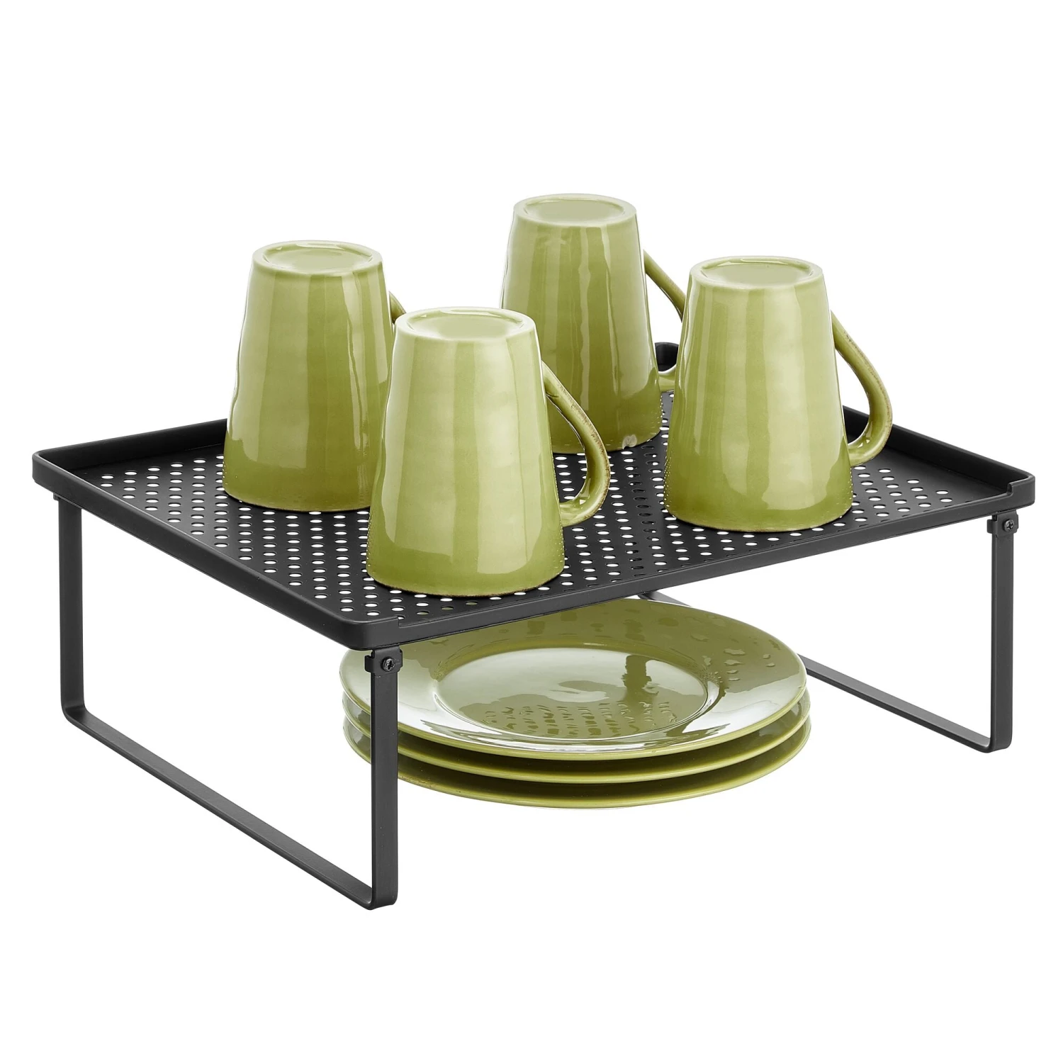 Stackable Kitchen Shelf Riser Stackable Kitchen Shelf Riser -mDesign 2000 Square JPG 17628MDK Outline