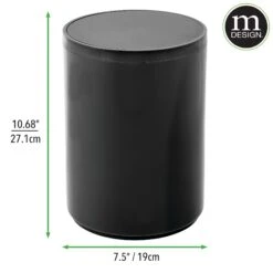 6.5-Liter Swing Lid Trash Can 9 6.5-Liter Swing Lid Trash Can -mDesign 2000 Square JPG 17961MDBST DIMS