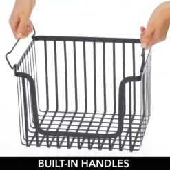 Stackable Wire Pantry Baskets 10 X 12 X 8 4 Stackable Wire Pantry Baskets 10 X 12 X 8 -mDesign 2000 Square JPG 18608MDK.PT02