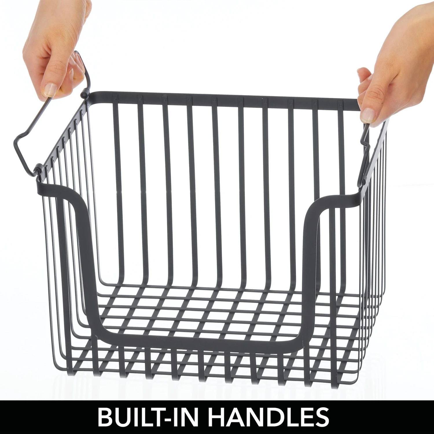 Stackable Wire Pantry Baskets 10 x 12 x 8 Stackable Wire Pantry Baskets 10 X 12 X 8 -mDesign 2000 Square JPG 18608MDK.PT02