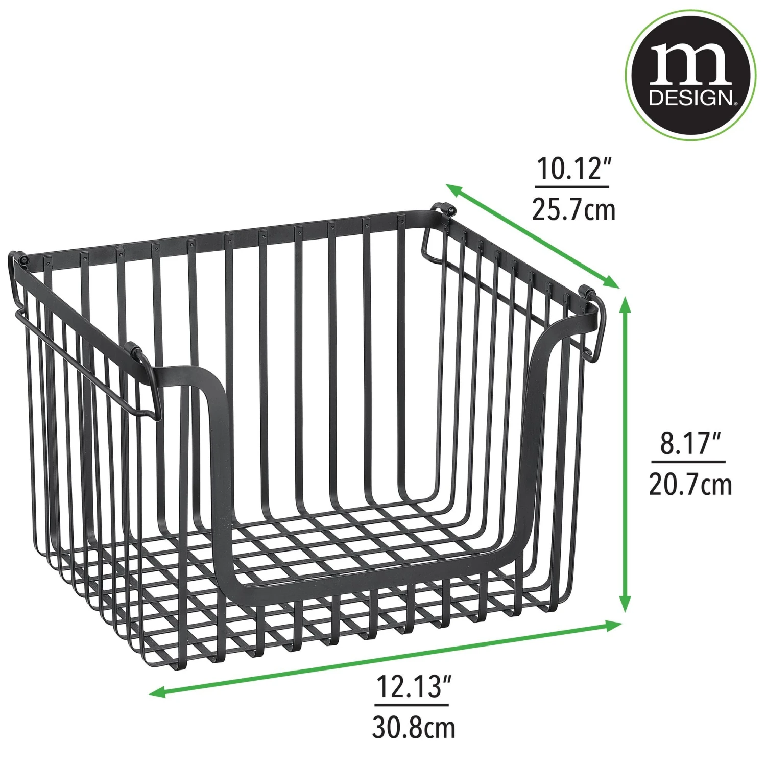 Stackable Wire Pantry Baskets 10 x 12 x 8 Stackable Wire Pantry Baskets 10 X 12 X 8 -mDesign 2000 Square JPG 18608MDK.PT04