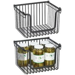 Stackable Wire Pantry Baskets 10 X 12 X 8