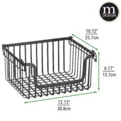 Stackable Wire Pantry Baskets 10 X 12 X 6 4 Stackable Wire Pantry Baskets 10 X 12 X 6 -mDesign 2000 Square JPG 18611MDK.PT04