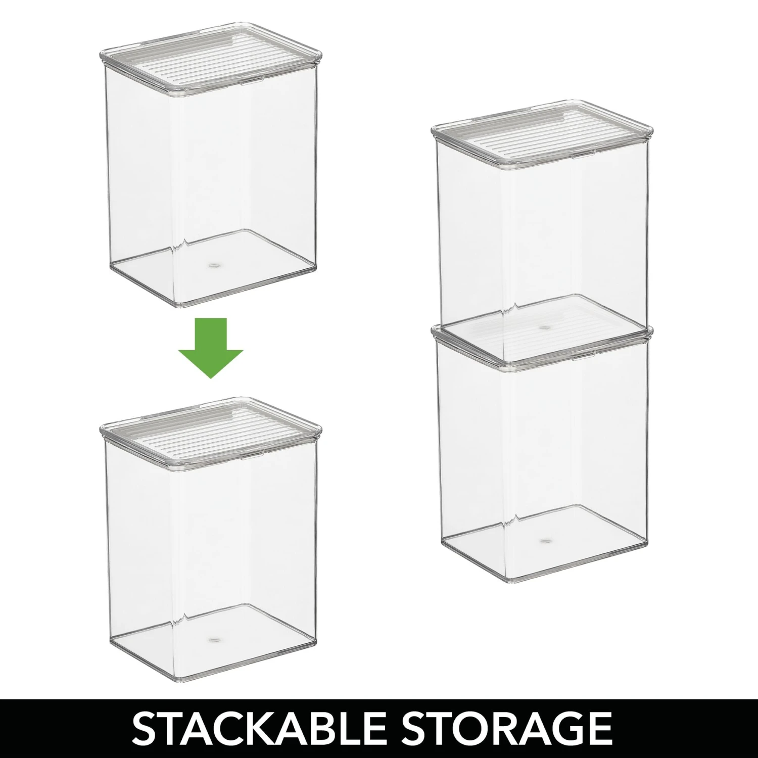 Airtight Stackable Bin Set Airtight Stackable Bin Set -mDesign 2000 Square JPG 18654MDK detail2