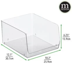 Stackable Open-Front Bin 12 X 10 X 6 5 Stackable Open-Front Bin 12 X 10 X 6 -mDesign 2000 Square JPG 18667MDK.PT03