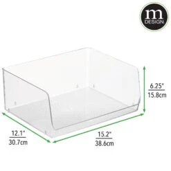 Stackable Open-Front Bin 12 X 15 X 6 2 Stackable Open-Front Bin 12 X 15 X 6 -mDesign 2000 Square JPG 18669MDK.PT04