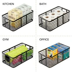 Wire Pantry Basket 16 X 9 X 6 3 Wire Pantry Basket 16 X 9 X 6 -mDesign 2000 Square JPG 18680MDK detail
