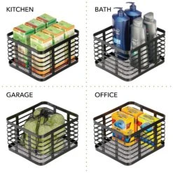 Wire Pantry Basket 10 X 9 X 6 3 Wire Pantry Basket 10 X 9 X 6 -mDesign 2000 Square JPG 18689MDK detail