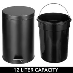 12-Liter Bathroom Step Trash Can 6 12-Liter Bathroom Step Trash Can -mDesign 2000 Square JPG 18813MDBST detail