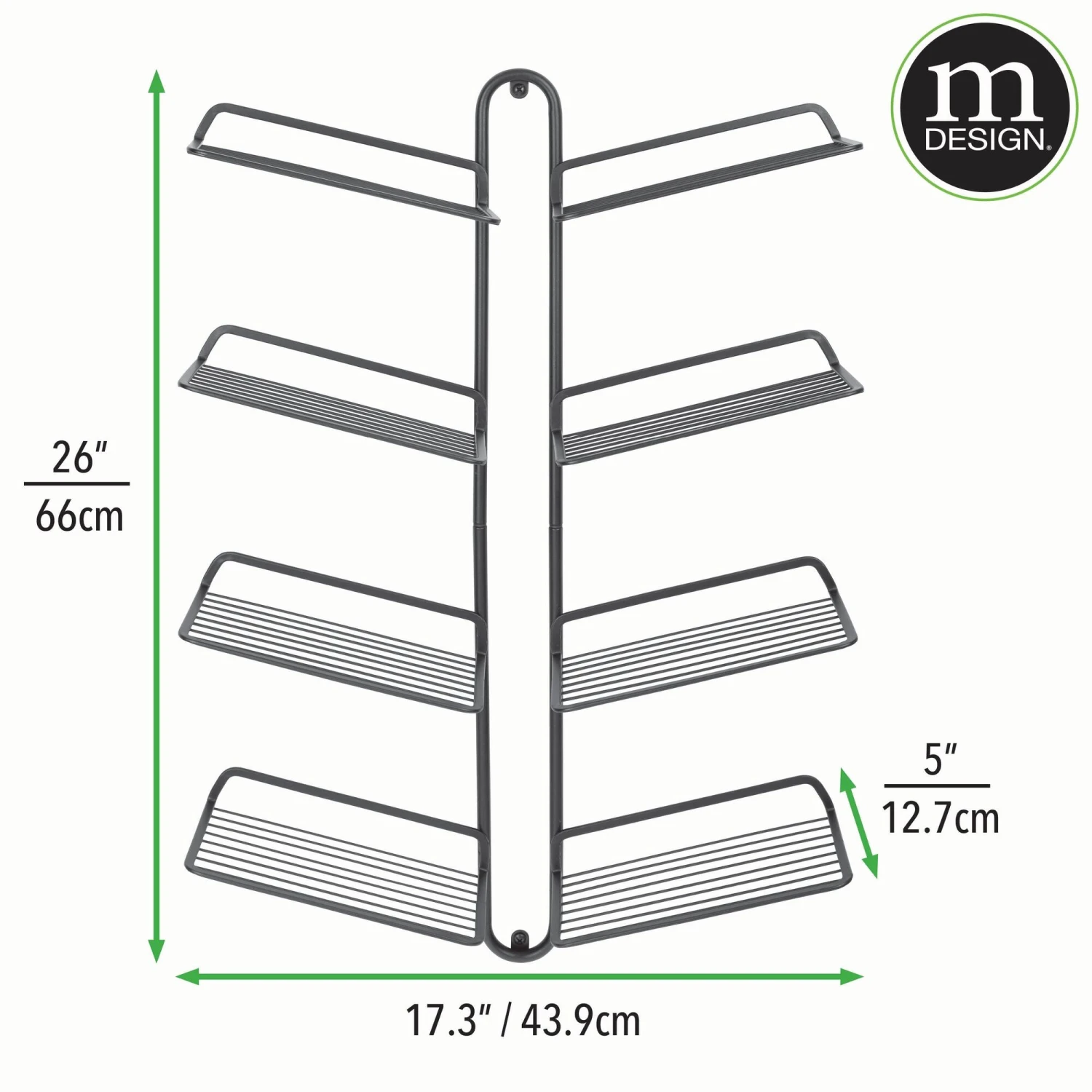 Wall Mounted Shoe Rack Wall Mounted Shoe Rack -mDesign 2000 Square JPG 19034MDCO.PT03
