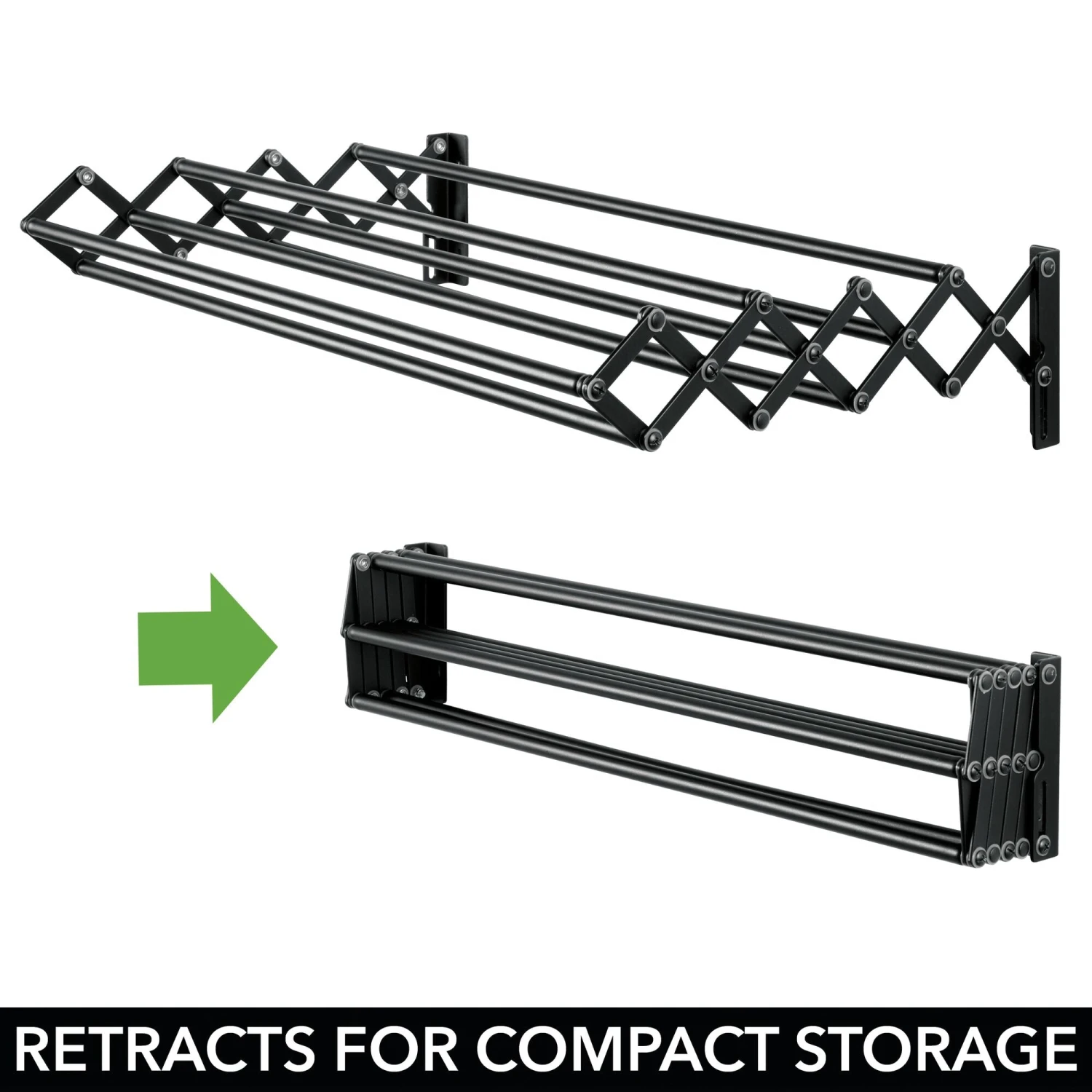 Accordion Wall Mount Drying Rack Accordion Wall Mount Drying Rack -mDesign 2000 Square JPG 19036MDL.PT05