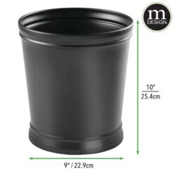Round Bathroom Trash Can 3 Round Bathroom Trash Can -mDesign 2000 Square JPG 19160MDBST.PT02
