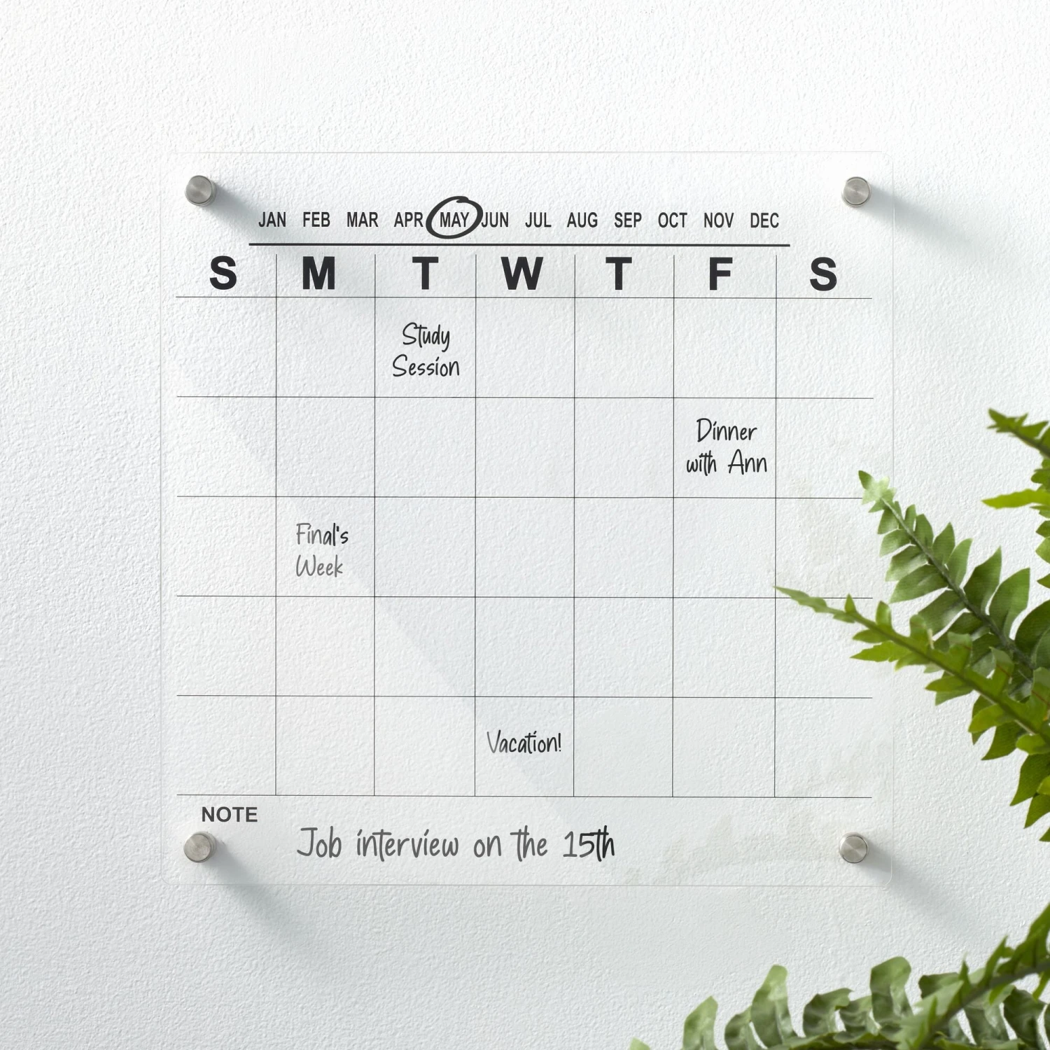 Wall Mount Monthly Calendar with Marker Wall Mount Monthly Calendar With Marker -mDesign 2000 Square JPG 19218MDHS Environment