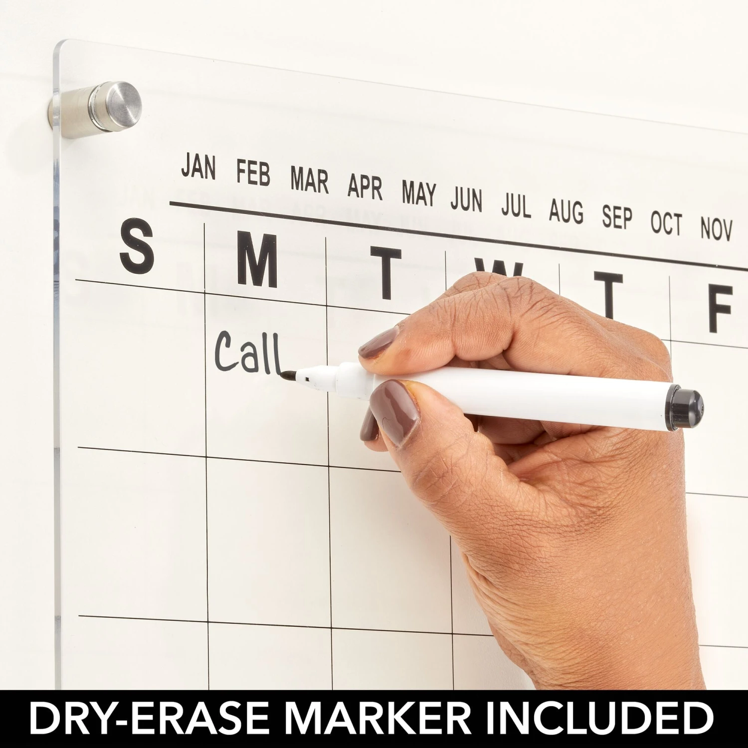 Wall Mount Monthly Calendar with Marker Wall Mount Monthly Calendar With Marker -mDesign 2000 Square JPG 19218MDHS detail