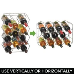 11-Bottle Honeycomb Wine Rack 6 11-Bottle Honeycomb Wine Rack -mDesign 2000 Square JPG 19336MDK 20Detail2