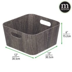 Paperboard Storage Bins 12 X 12 X 6 3 Paperboard Storage Bins 12 X 12 X 6 -mDesign 2000 Square JPG 19339MDK dims
