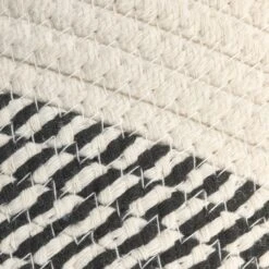 Woven Cotton Rope Nesting Basket Set With Tie Handles 4 Woven Cotton Rope Nesting Basket Set With Tie Handles -mDesign 2000 Square JPG 19365MDBST detail2