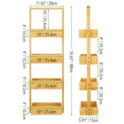 4-Tier Bamboo Storage Tower 3 4-Tier Bamboo Storage Tower -mDesign 2000 Square JPG 19565MDBST 20dims
